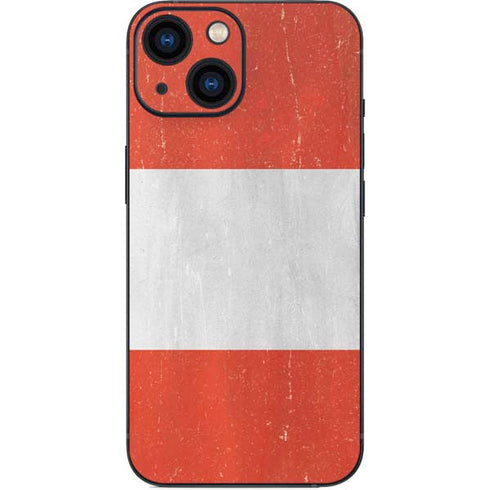 Peru Flag Distressed iPhone 13 Mini Skin